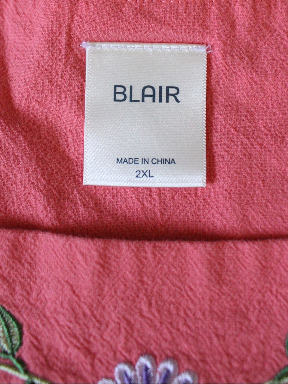 Blair Coral Pink Embroidered Dress - Picture 4 of 4